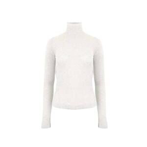 NEW THEO THE LABEL women's nomia sheer knit turtleneck top in ivory